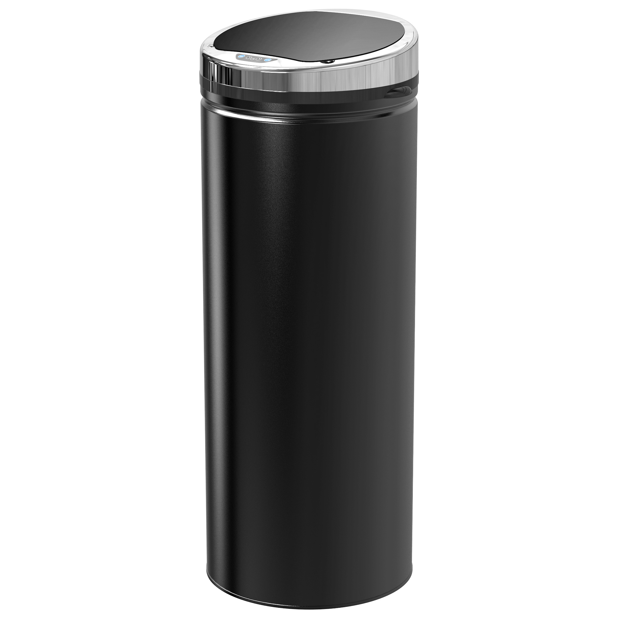Abfalleimer mit Bewegungssensor, rostfreier Stahl, 30,5 cm x 30,5 cm x 81,5 cm, Schwarz