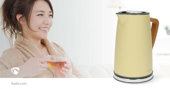 Wasserkocher | 1.7 l | Soft-Touch | gelb | um 360 Grad drehbar | verdecktes Heizelement | Strix® Controller | Boil-dry protection