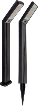 LED Solar Wegeleuchte "SWL-78" IP44 / 63cm, Dämmerungssensor, 3000k warmweiß