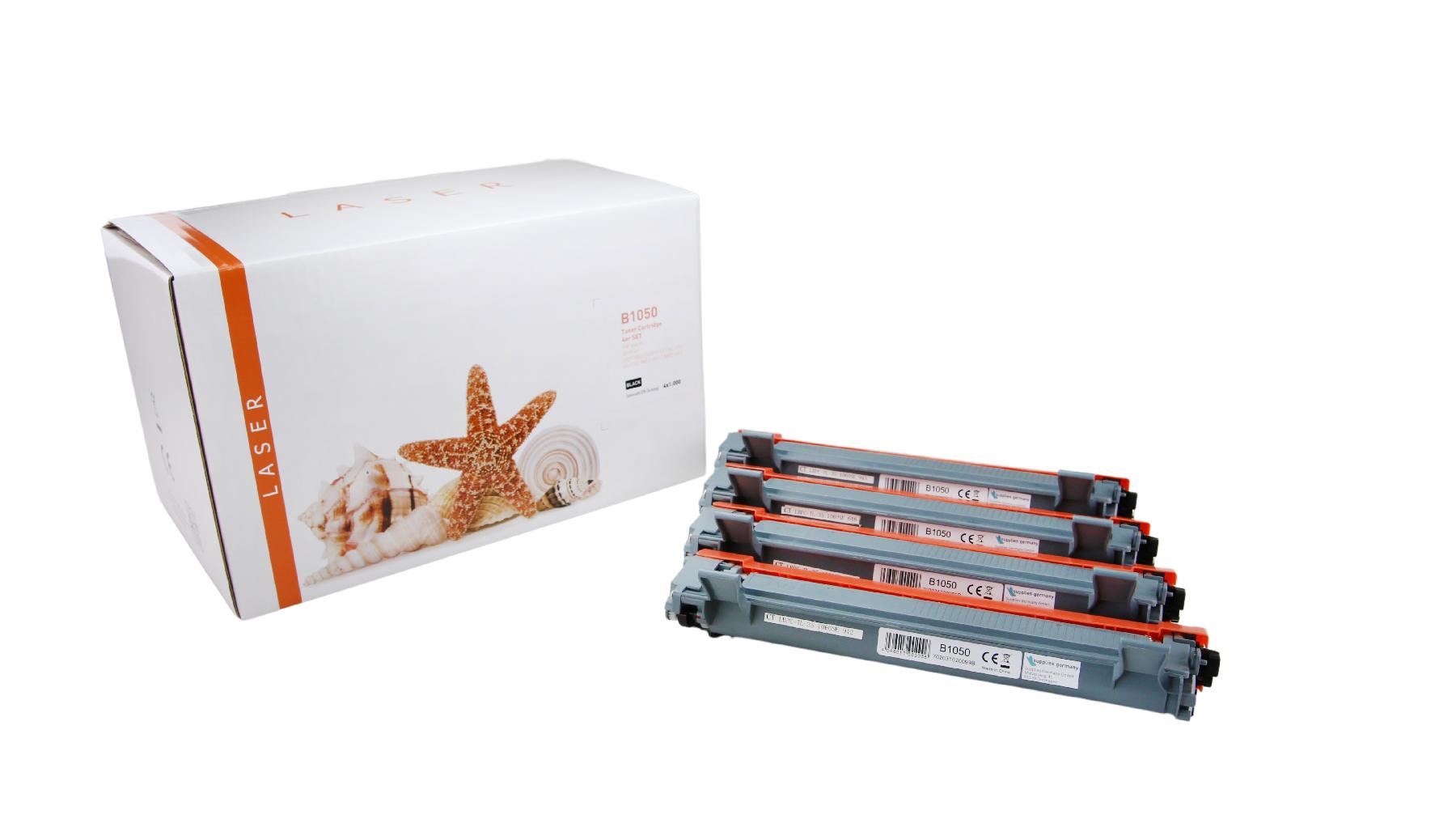 4er Set TN1050 alternativ Toner black für Brother / TN1050 / 4x1.000 Seiten