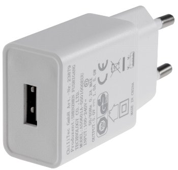 Stecker-Netzteil mit USB "CTN-0510" / Ein 110-240V~, Aus 5V=, 1A, 5W, weiß