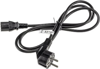 Kaltgeräte Netzkabel 1,5m, H03VV-F3G 0,75 mm² 10/16A/250V, schwarz