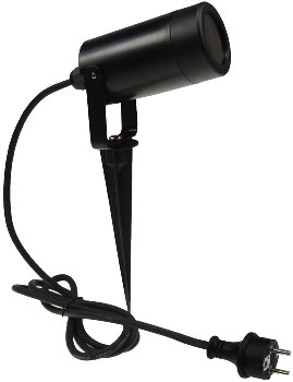 Gartenleuchte "KGL-110", schwarz, 1,5m Kabel+Stecker, GU10-Sockel, IP44