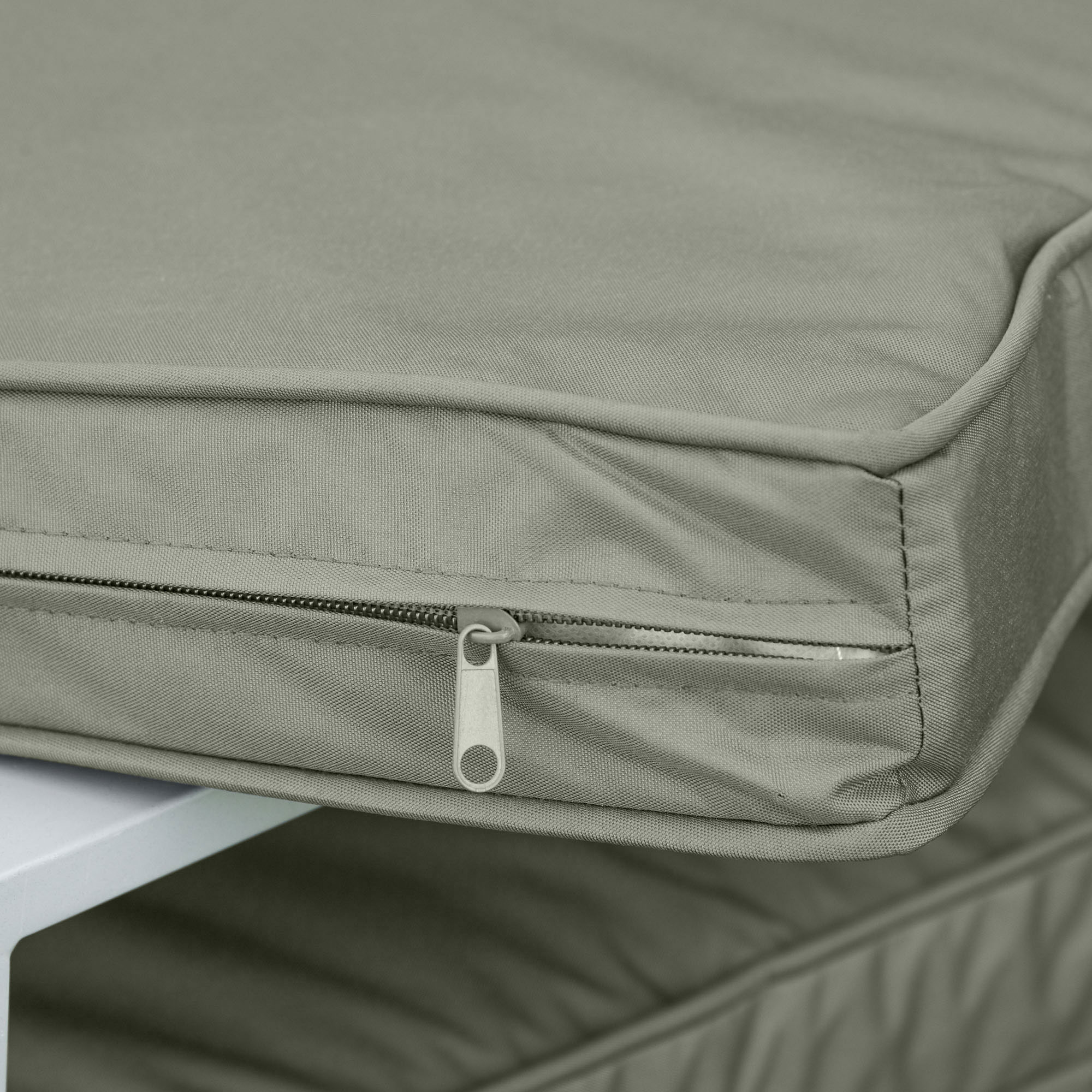 2er-Set Sitzkissen, 56 x 52 cm Stuhlkissen mit Reißverschluss, Stoffbezug, 7cm dick Polsterauflage, waschbar Dunkelgrau