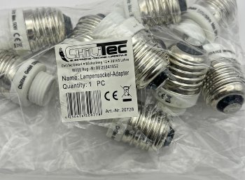 Lampensockel-Adapter, Keramik / E27 auf G9