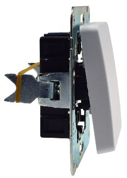 MILOS Wechsel-Schalter, UP, weiß matt, 250V~/ 10A, OHNE Rahmen, Steckanschluss