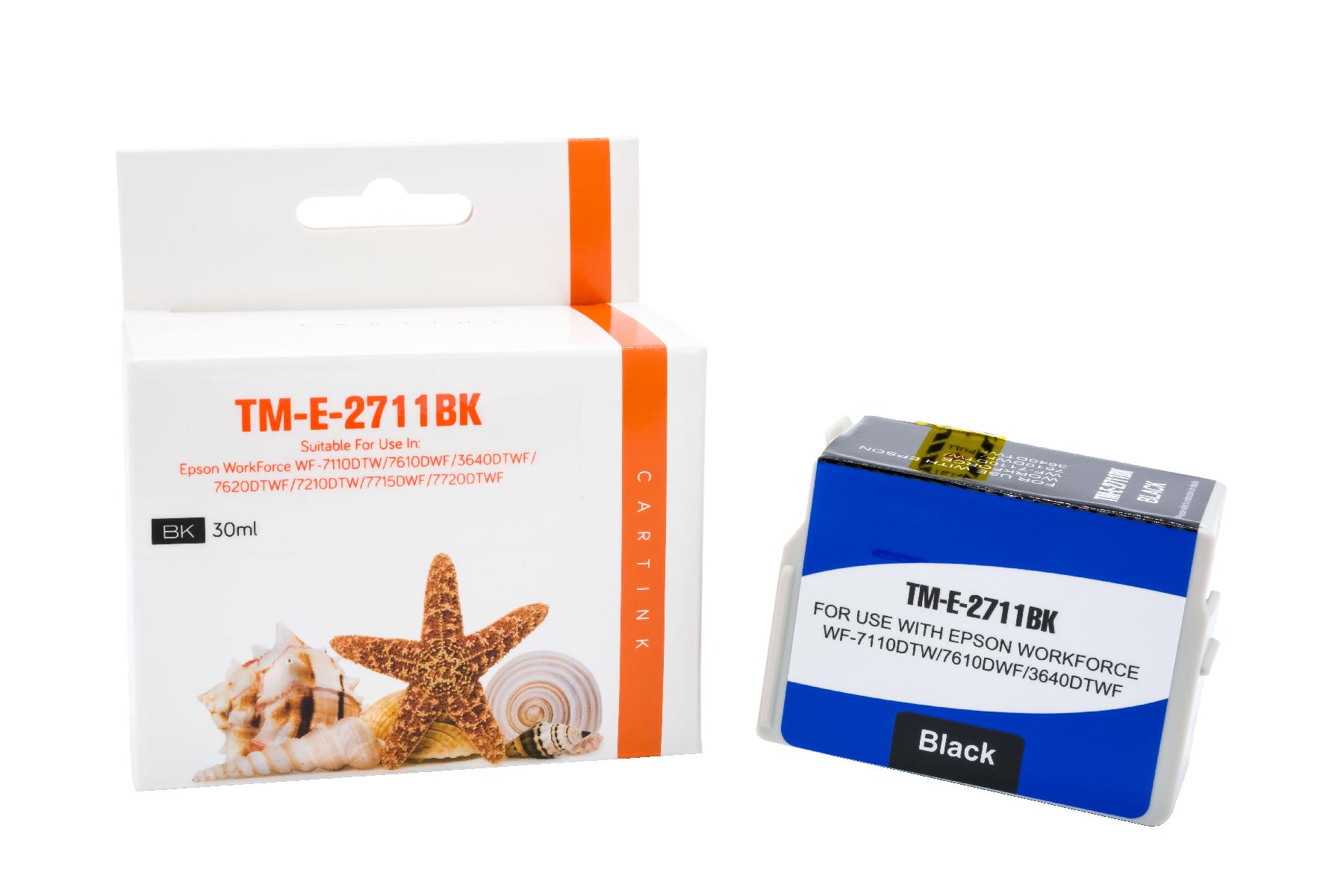 T2711XL alternativ Seestern Tinte black / C13T27114010 / 30ml