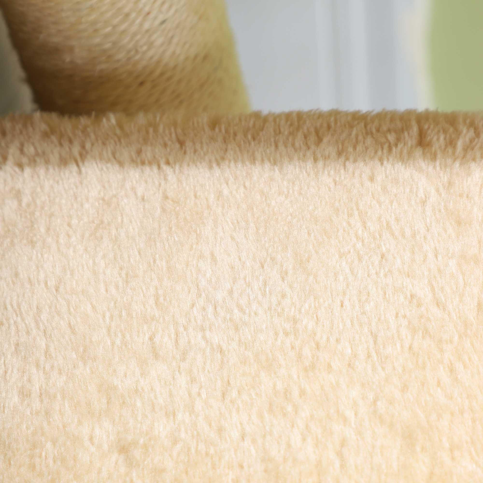 Tiertreppe Katzentreppe Hundetreppe 3 Stufen Treppe für Katze und Hunde Plüsch Creme 45 x 35 x 34 cm