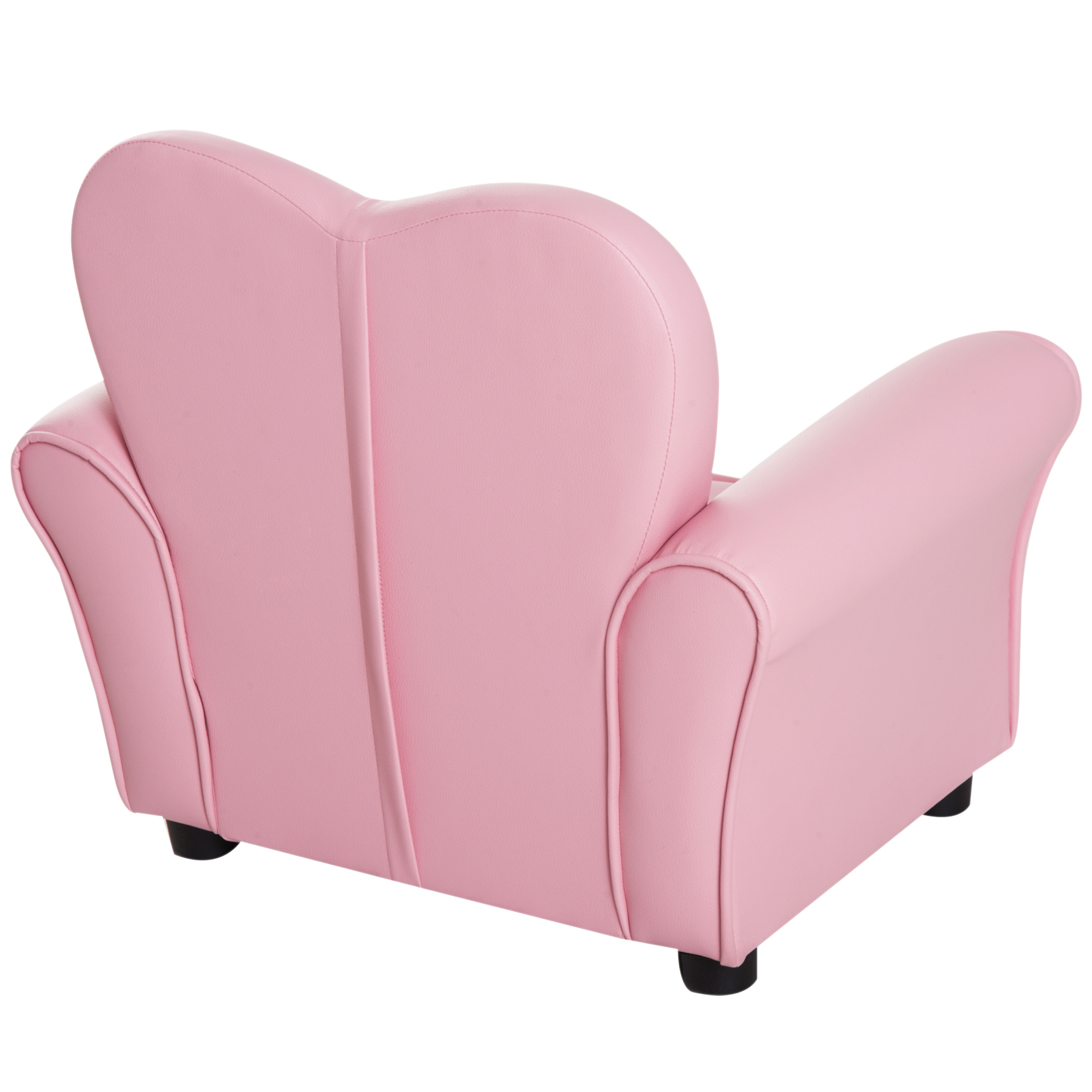 Kindersofa Kindersessel Prinzessin Minisofa Kinderzimmer Sofa herzförmig Rosa L59 x B41,5 x H49 cm
