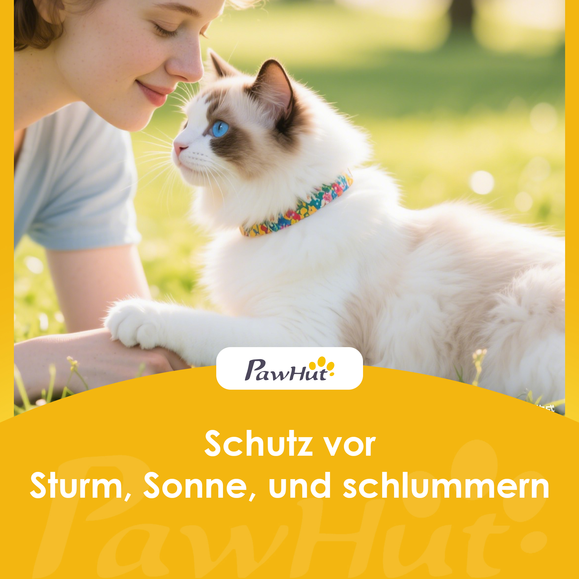 Katzenhaus aus Holz 2-Etagen Katzenhöhle mit wasserdicht aufklappbar Dach, seitlicher Plattform, 101x72,5x81cm, Grau