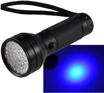 LED-Taschenlampe mit 51 UV LEDs, Schwarzlicht, ØxL 55x145mm