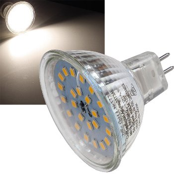 LED Strahler MR16 "H55 SMD", 120°, 4000k, 440lm, 12V/5W, neutralweiß