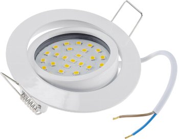 LED-Einbauleuchte "Flat-32dim" warmweiß / 80x32mm, 5W, 590lm, weißes Gehäuse