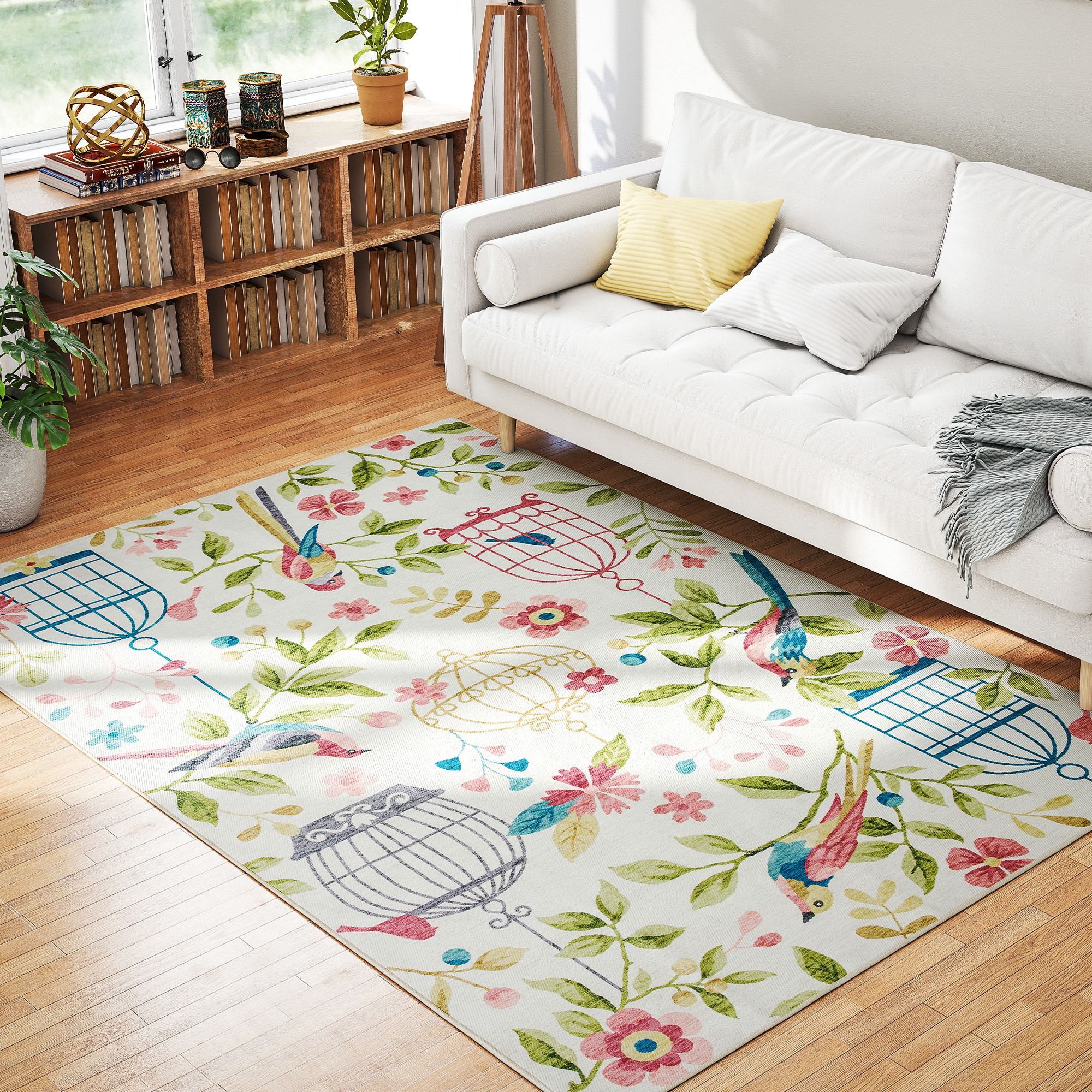 Landteppich, vielseitig einsetzbar, Polyester, leichte Pflege, rutschfest, Bunt