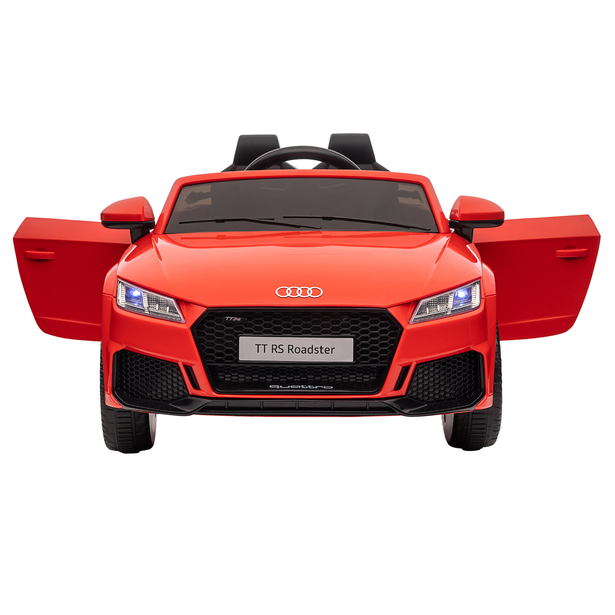 Kinderfahrzeug Audi TT RS Roadster, 3 km/h, Fernbedienung, LED, USB, rot
