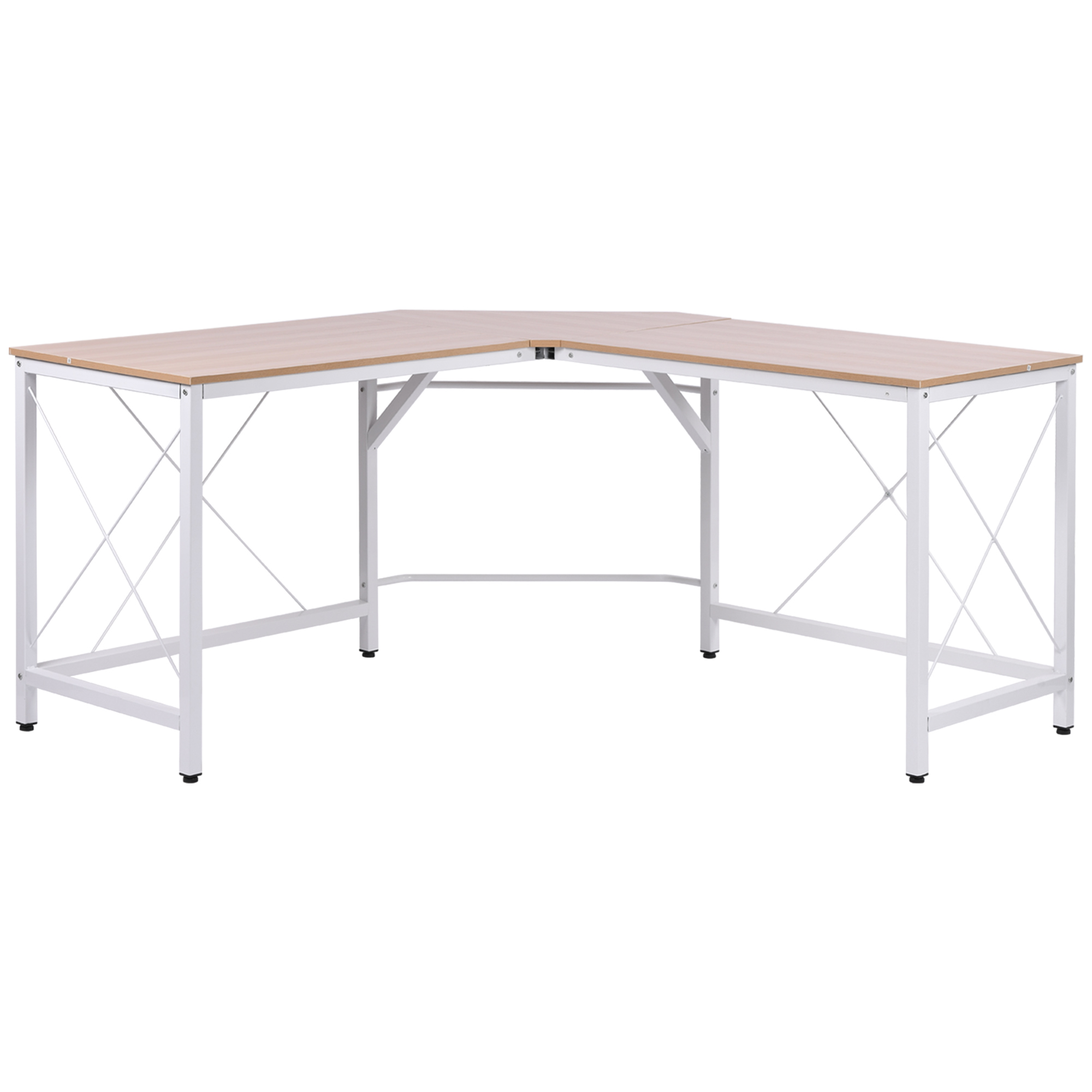 Computertisch Schreibtisch L-Form Arbeitstisch Bürotisch Eckschreibtisch Winkelschreibtisch MDF Natur 150 x 150 x 76 cm