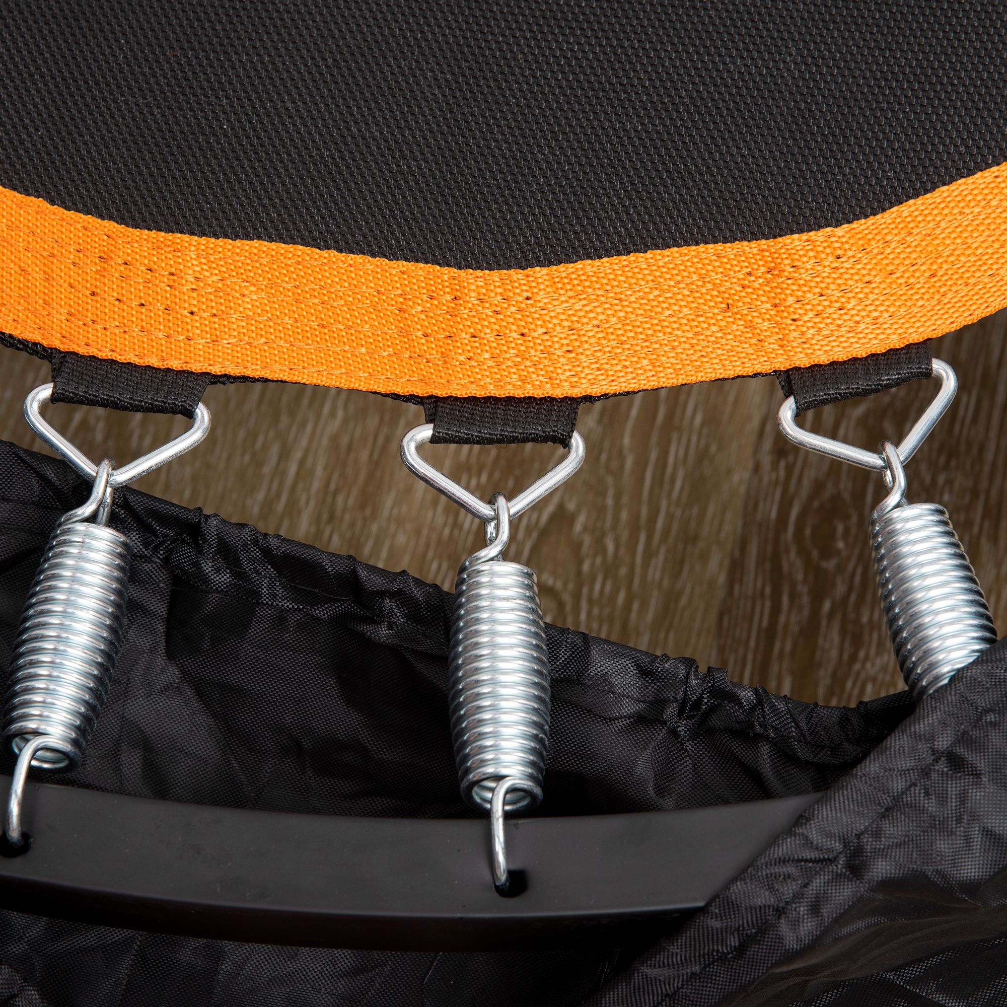 Fitnesstrampolin, klappbar, verstellbarer Haltegriff, Ø102 x 123H cm, bis 150 kg, Schwarz