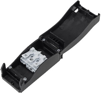 Lüsterklemme mit Gehäuse, 3-polig / 0,5-2,5mm², 450V/16A, mit Zugentlastung