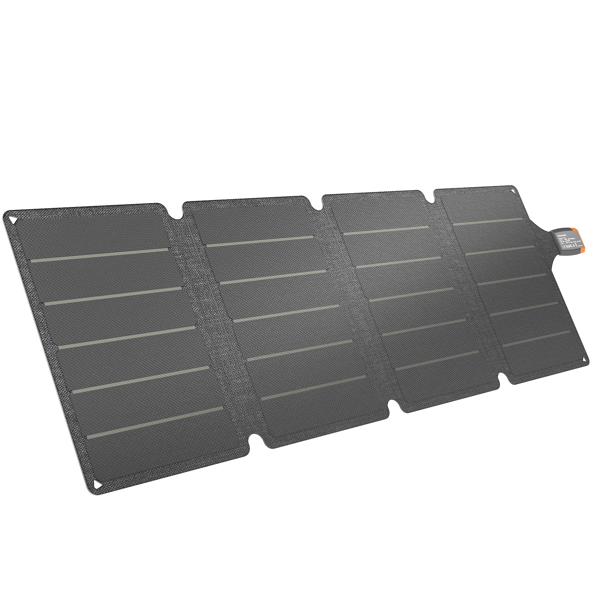 Tragbares Solarpanel, 36W Schnellladung, wasserdicht, faltbar, Ladegerät, Grau