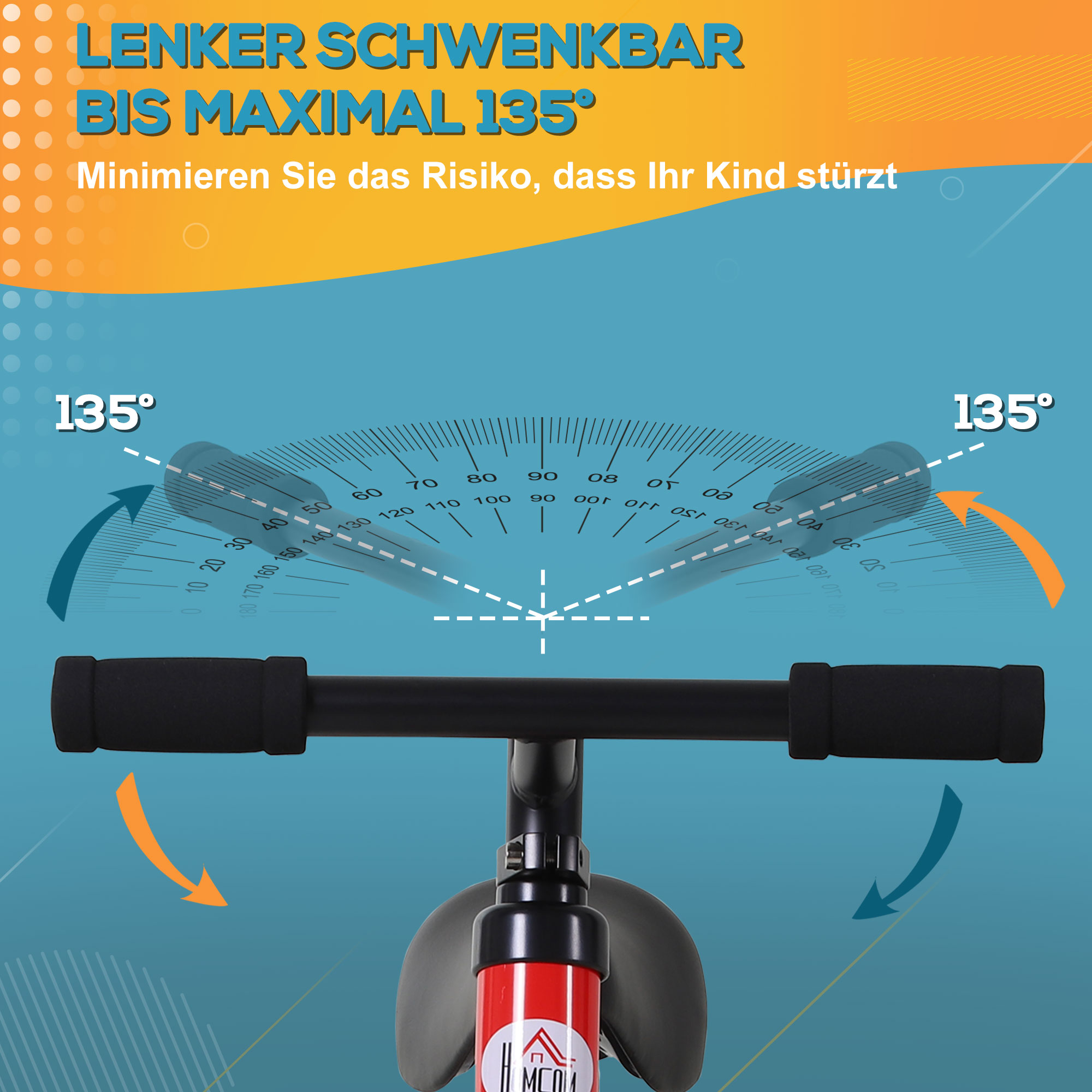 Kinder Laufrad ab 2-5 Jahre Lauflernrad mit Stützrädern, Pedalen, Höhenverstellbarem Sitz, Spielzeug Balance Bike für Kleinkinder Erste Geburtstag Geschenk, Rot