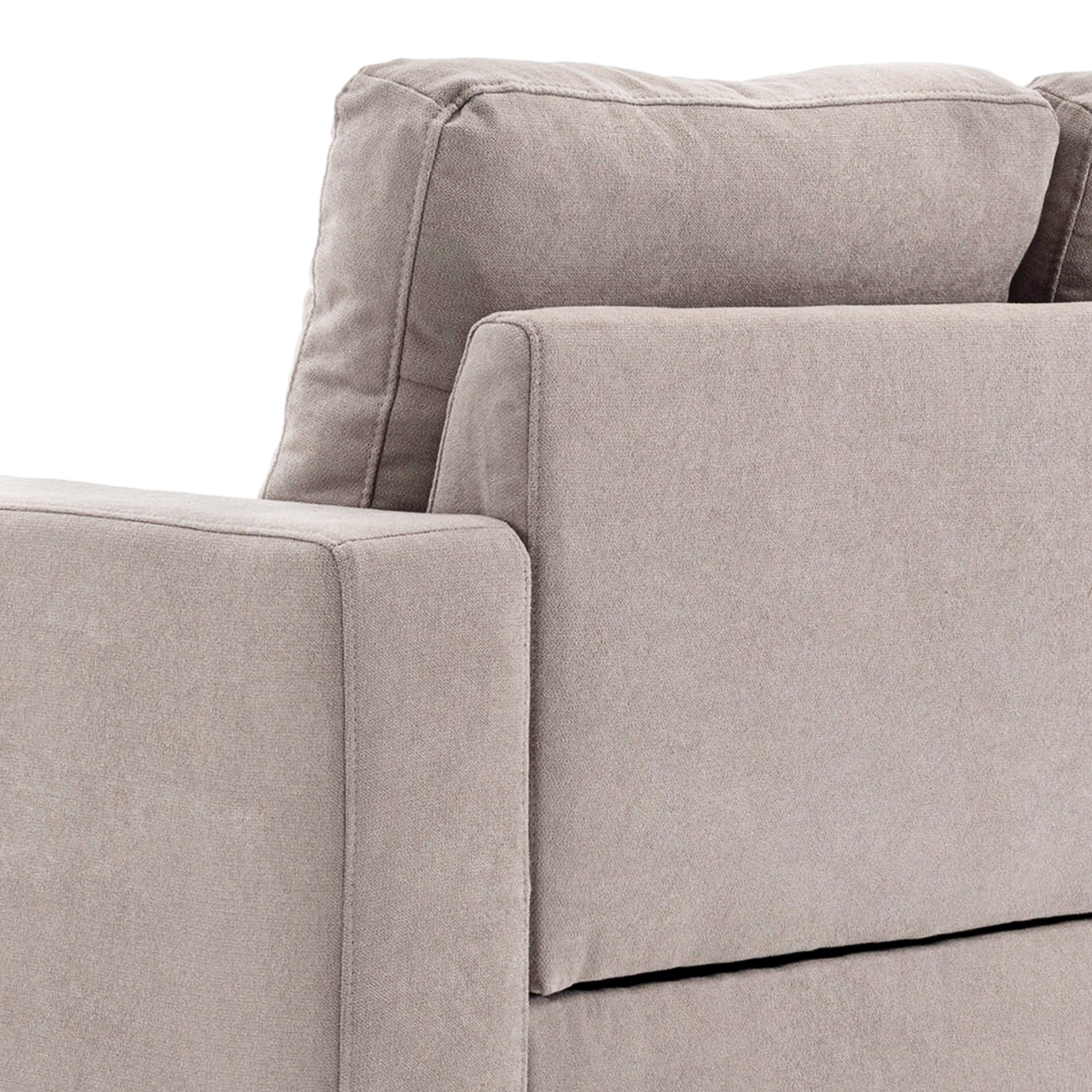 3-Sitzer-Ecksofa, Leinenoptik, Wendbare Chaiselongue, 193x136x85 cm, Hellgrau
