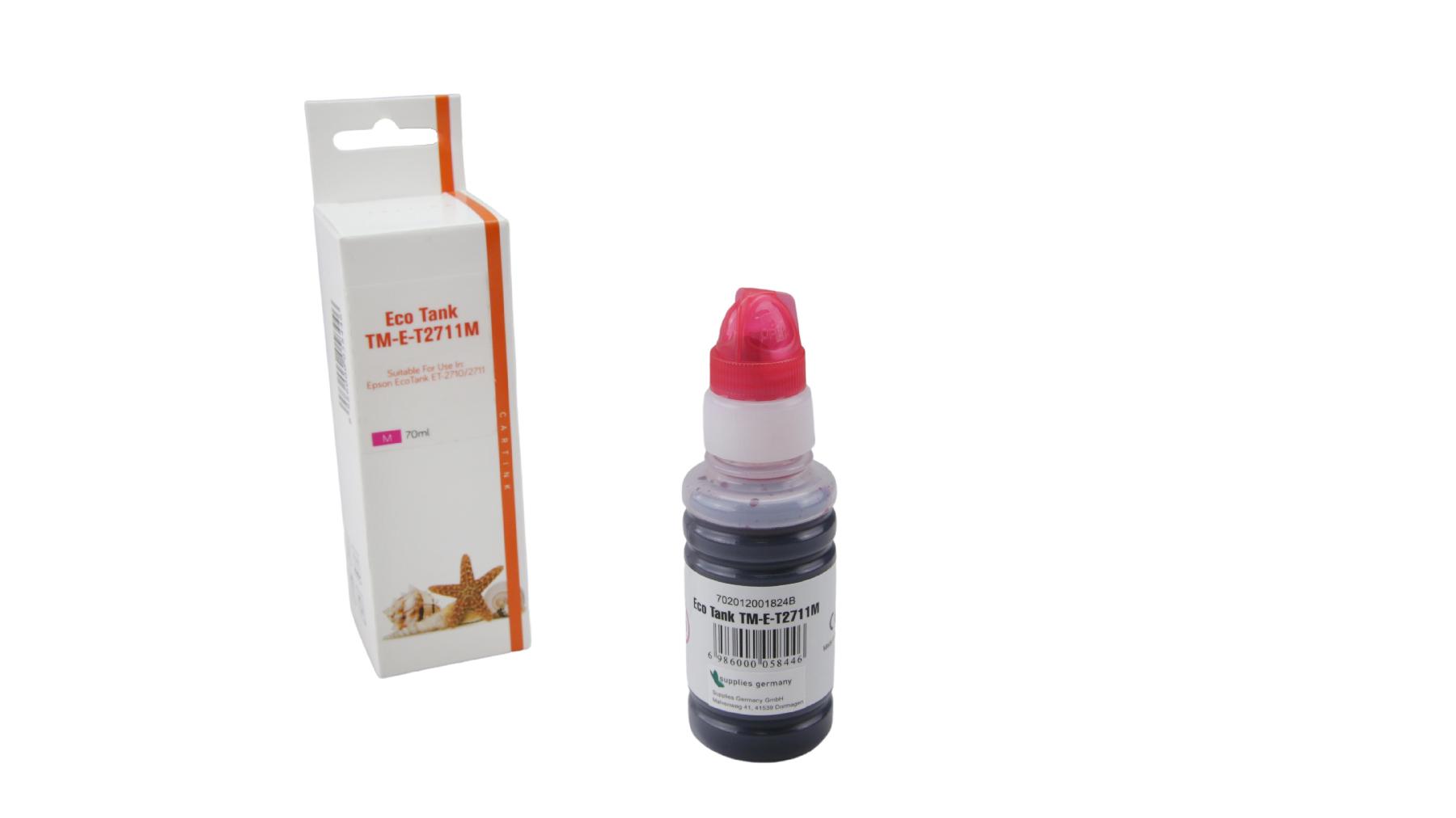 T2711M Eco Tank Nachfüllflasche magenta für Epson / C13T00P340 / 70ml