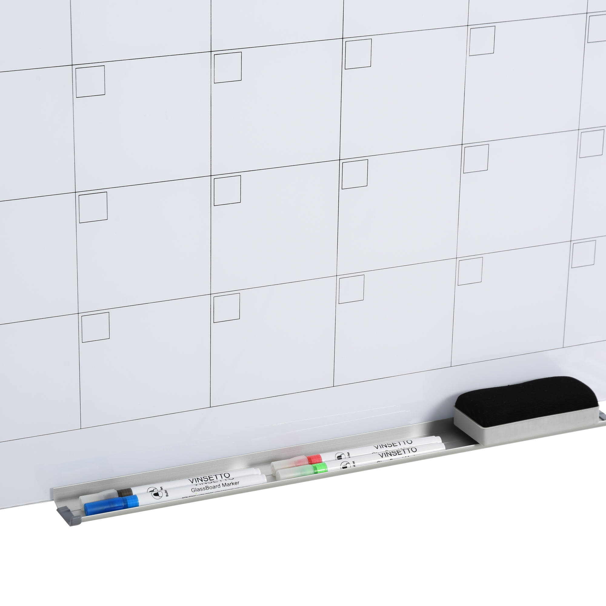 Whiteboard Kalender 90 x 60cm Wandkalender mit Stiftablage Trocken Abwischbar Wochenplaner mit 4 Stifte, Radierer, Monatskalender für Büro Schule Küche Zuhause
