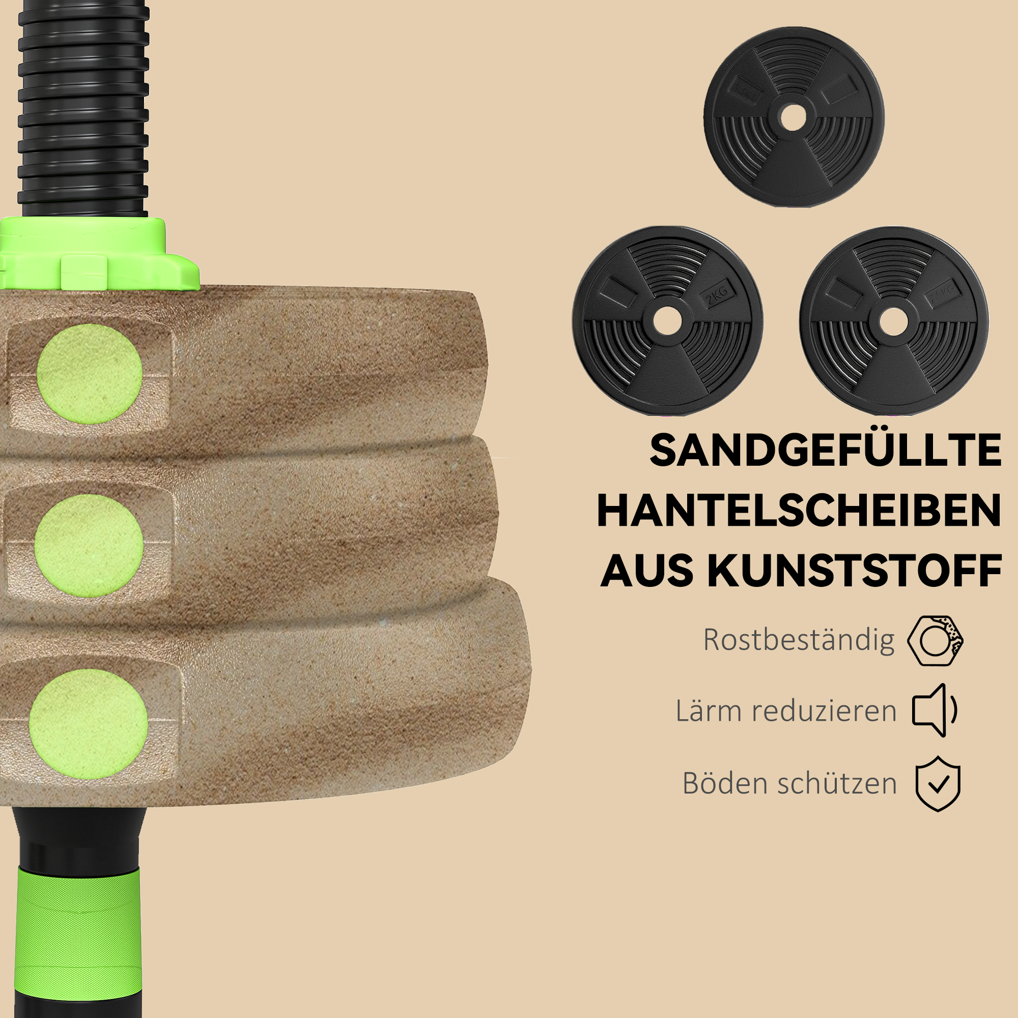 Hantelset verstellbar 25 KG Kurzhantel Set Kurzhanteln Langhanteln Hanteln Set für Krafttraining