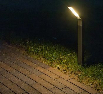 LED Solar Wegeleuchte "SWL-78" IP44, 63cm, Dämmerungssensor, 3000k warmweiß