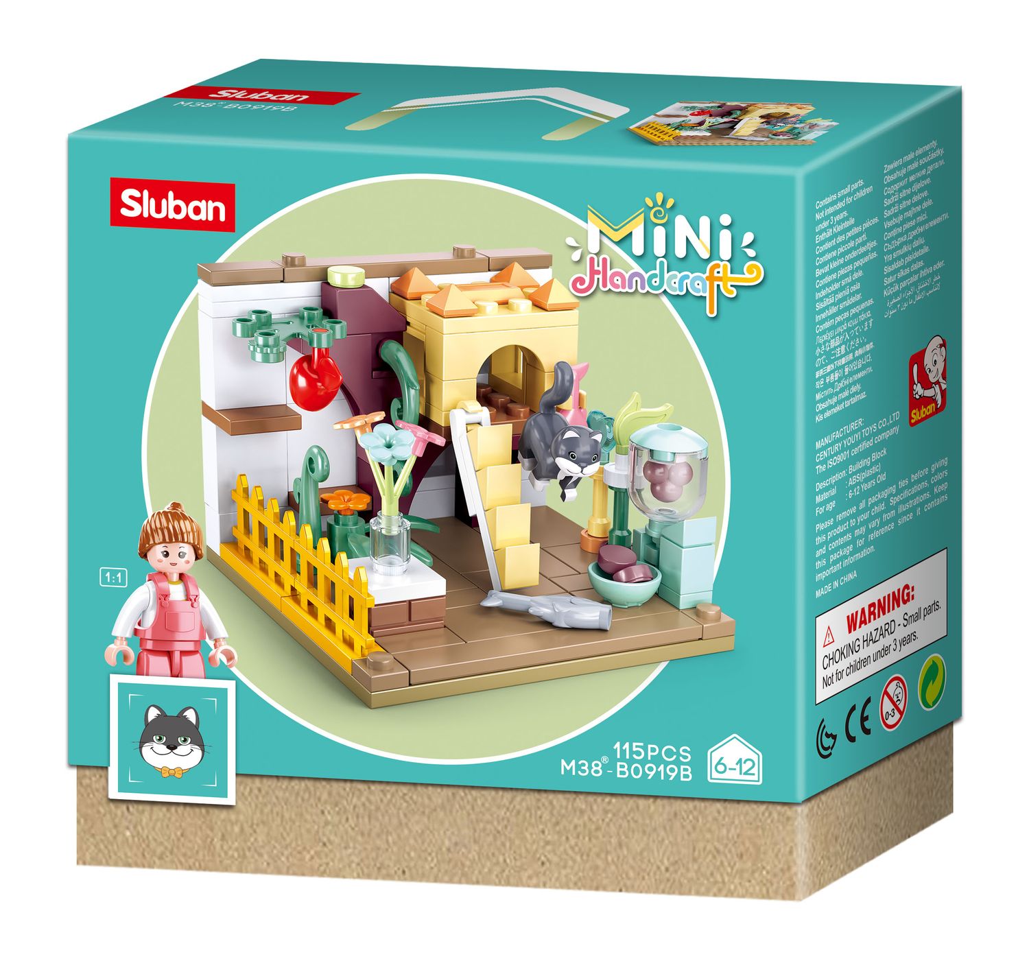 Sluban M38-B0919B - Girl's Dream MiniHandcraft - Katzenzimmer schwarze Katze
