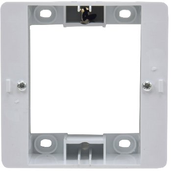 DELPHI Aufputz-Rahmen, weiß / 80x80x45mm, mit Montagebohrung