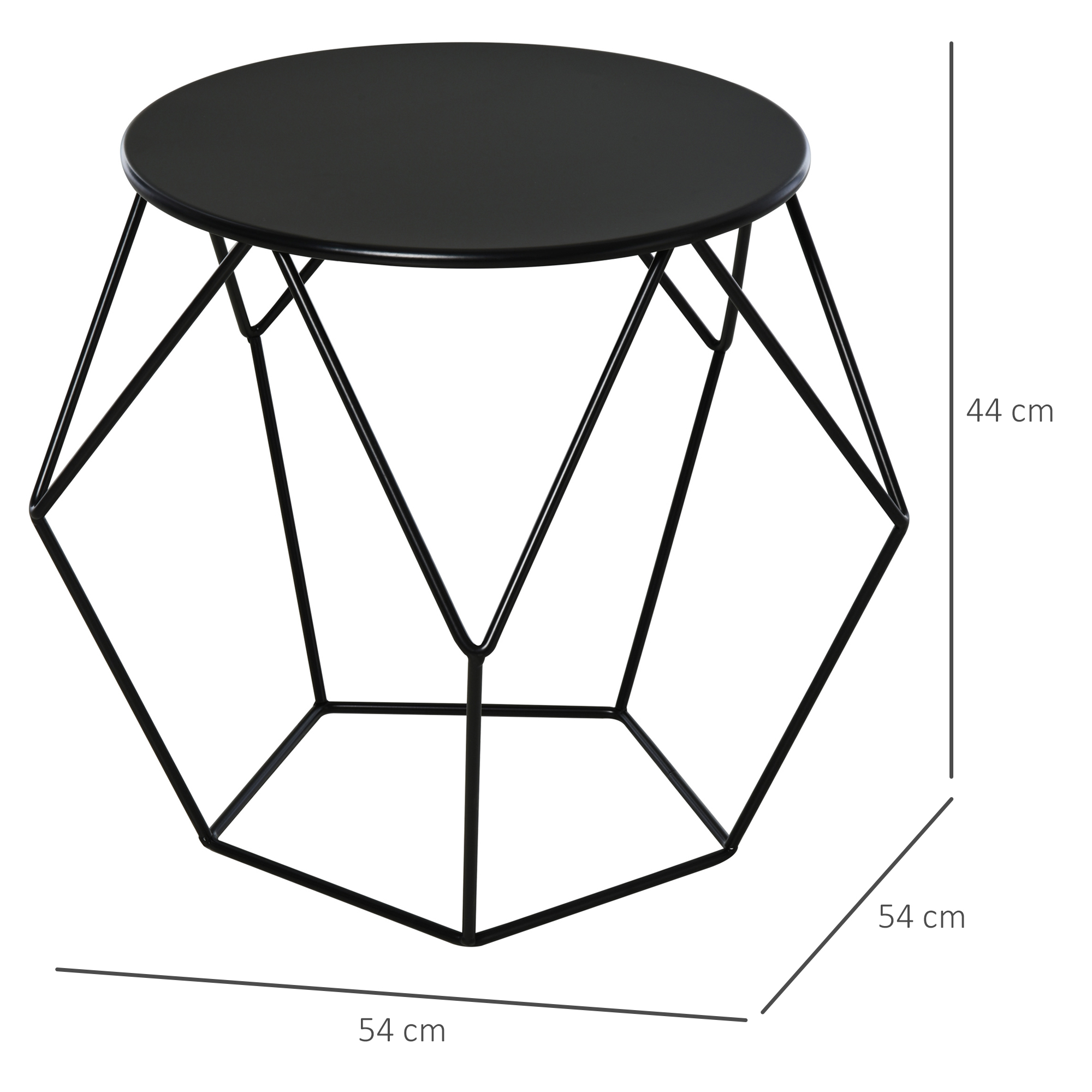 Couchtisch im Industrie-Design, Couchtisch, Metalltisch, Schwarz
