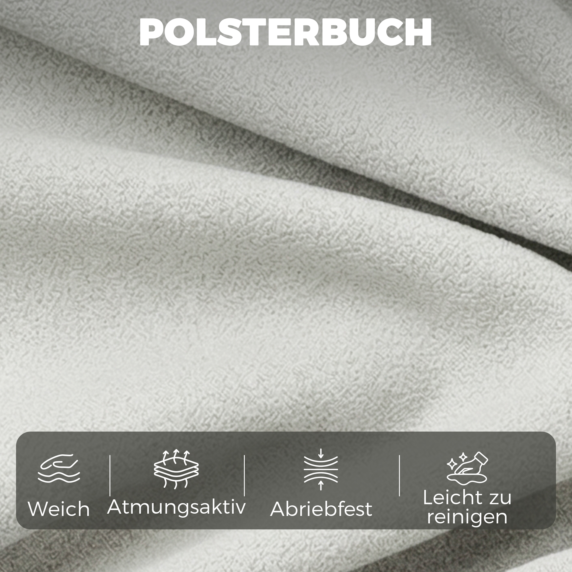 Akzentstuhl, Moderner Leathaire-Stuhl mit Breiter und Tiefer Sitzfläche, Dicke Polster, Einfache Montage, Grau