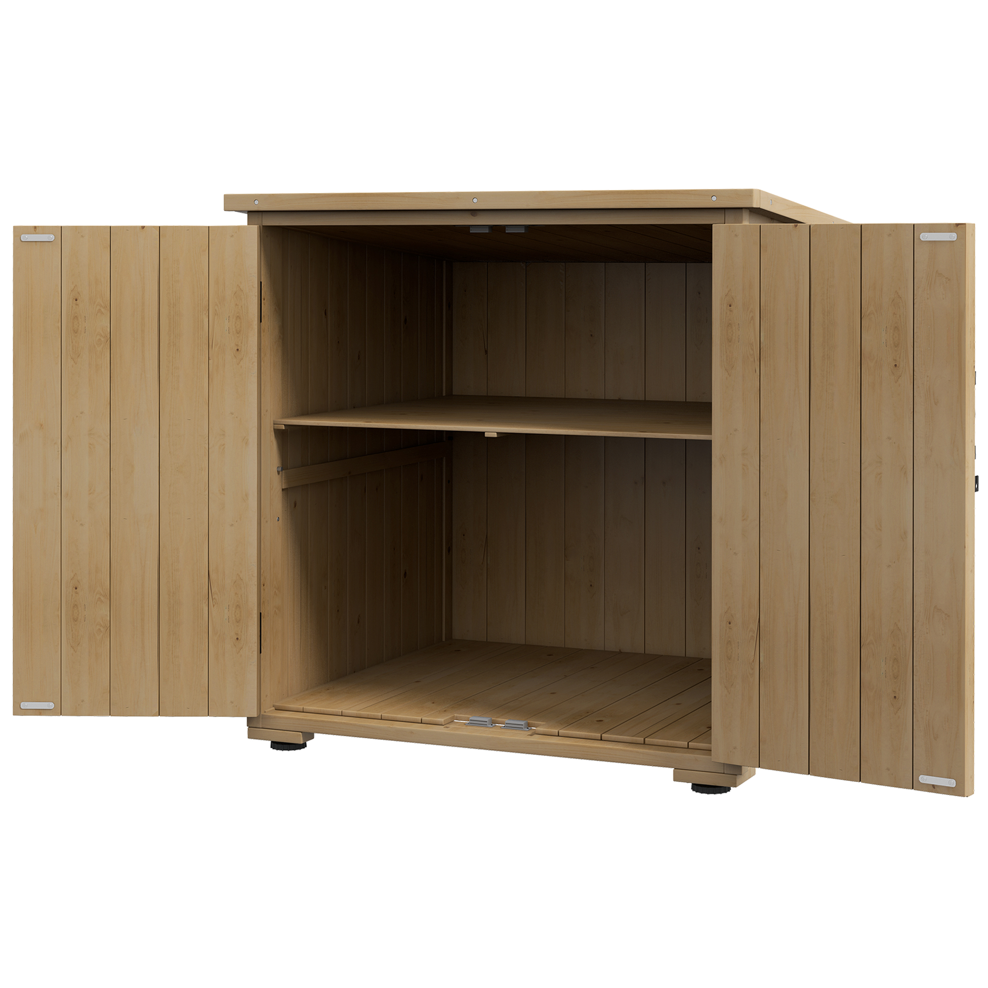Outdoor Aufbewahrungsbox Gartenbox Kissenbox, wetterbeständig, Asphaltdach, 77,5 cm x 88 cm x 90 cm, Dunkelgrau