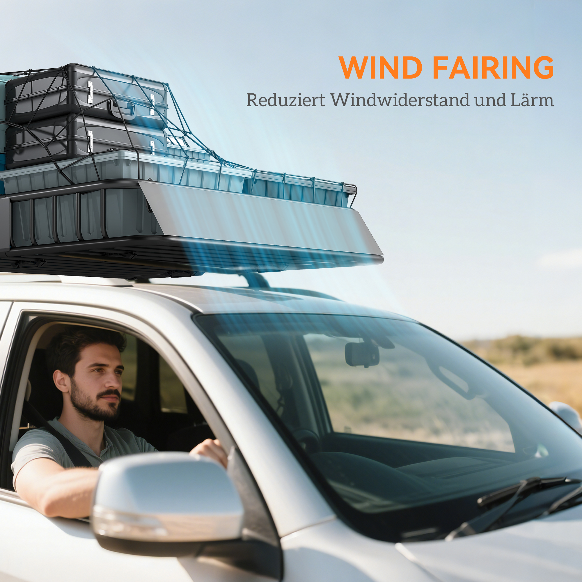 Dachgepäckträger für Autos, Autodach-Korb, 90,7 kg Tragkraft, Dachträger mit Windabweiser, Stahlrohre, Schwarz