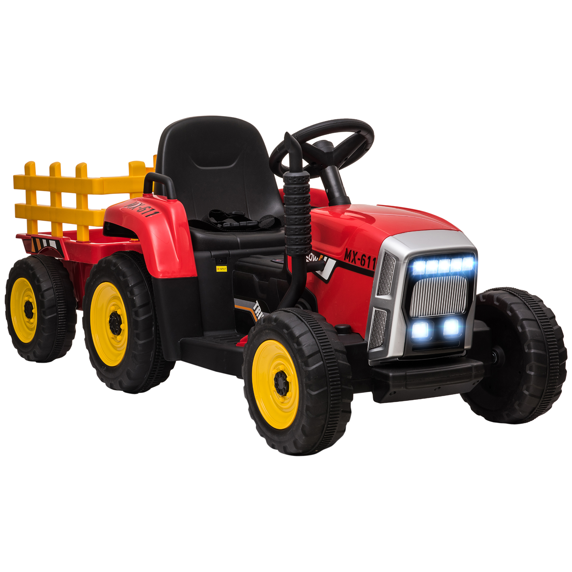 Kinderfahrzeug Kinder-Traktor, rot & schwarz