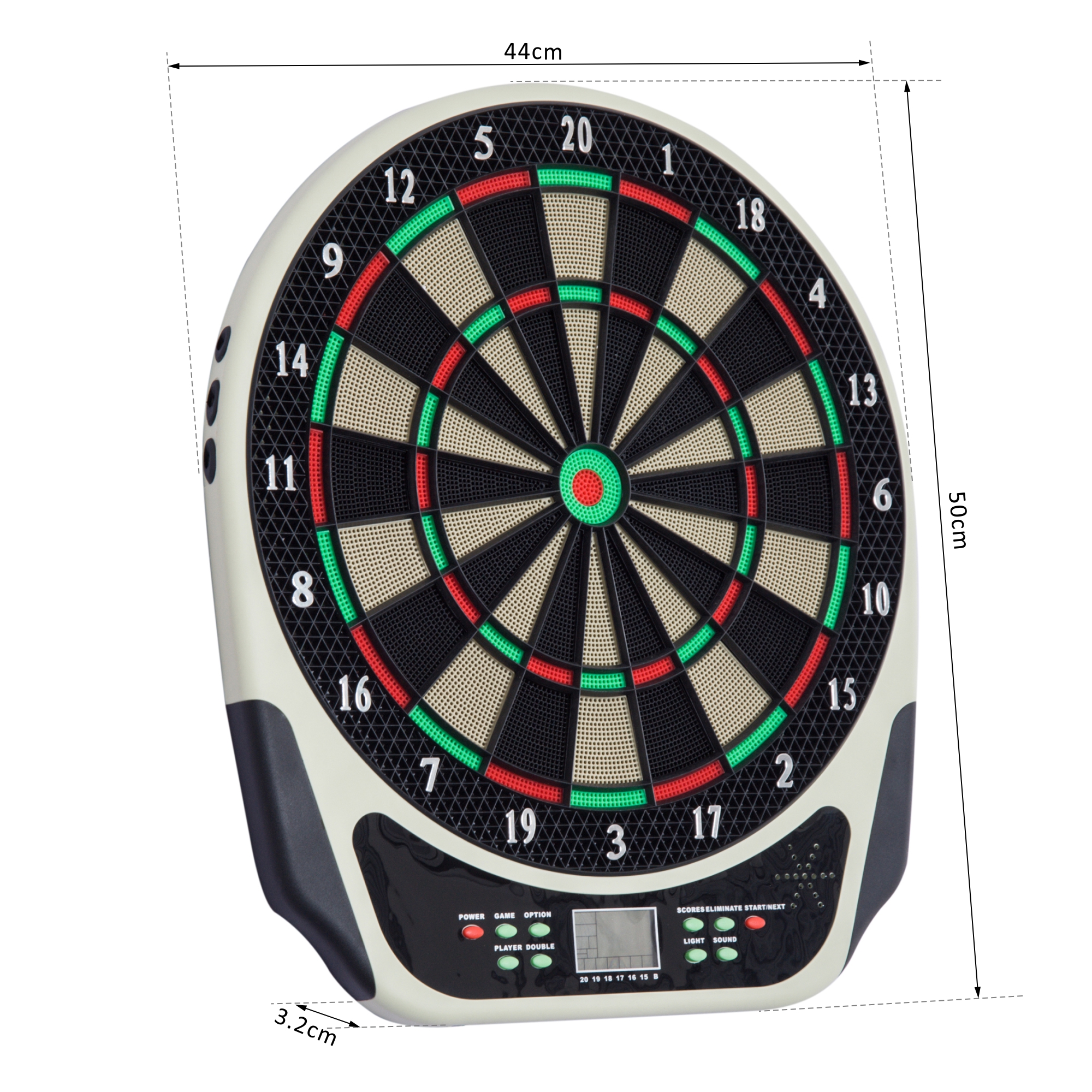 elektronische Dartscheibe, Dartboard mit Sprachansagen LED-Anzeigen 6 Darts 24 Dartköpfe 18 Spiele 159 Varianten Dartautomat Dartscheibe Set für bis zu 8 Spieler