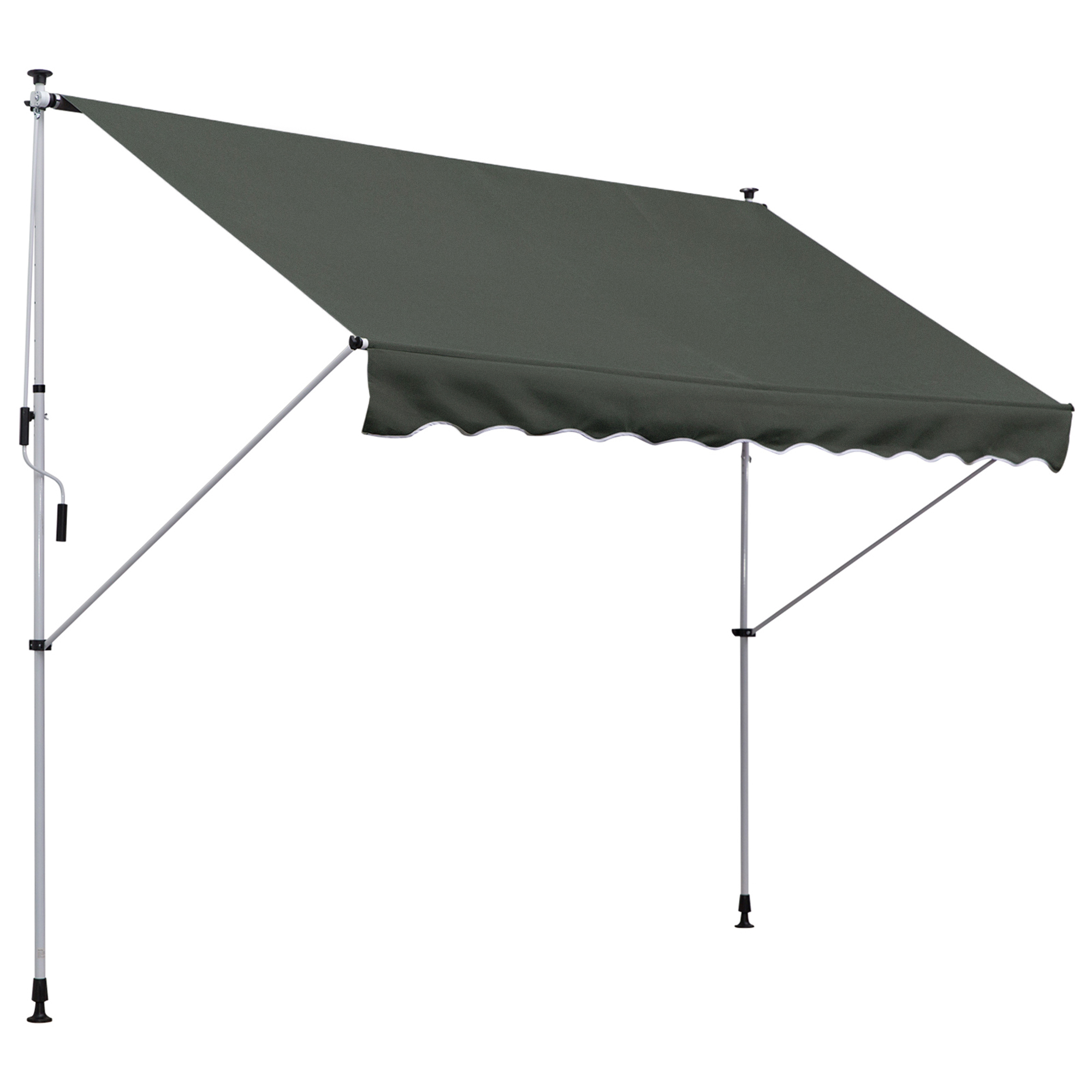 Klemmmarkise mit Handkurbel höhenverstellbar Gelenkarmmarkise schmutzabweisend, witterungsbeständig Balkonmarkise 150cm breit Terrassenmarkise für Terrasse Balkon Veranda Grau Klemmmarkise mit Handkurbel höhenverstellbar Gelenkarmmarkise schmutzabweisend, witterungsbeständig Balkonmarkise 150cm breit Terrassenmarkise für Terrasse Balkon Veranda Grau