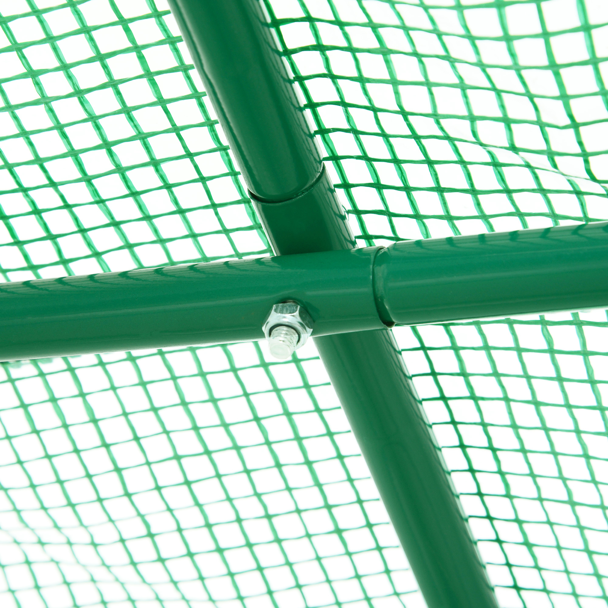 Gewächshaus 245x200x198cm Foliengewächshaus Tomatenhaus mit Tür, 4 Fenster, Folientunnel aus verzinktem Stahl, PE, stabiles Treibhaus Pflanztunnel, inkl, Erdanker & Seilen, Grün