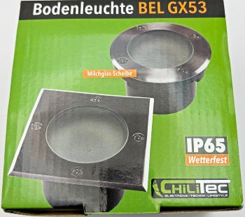 Bodenleuchte "BEL GX53 Q", 4eckig, 12x12x7cm, IP65, GX53 Fassung