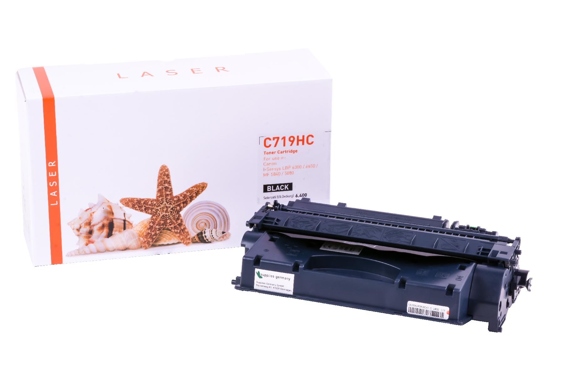 719HC alternativ Toner black für Canon  / 719 / 6.400 Seiten