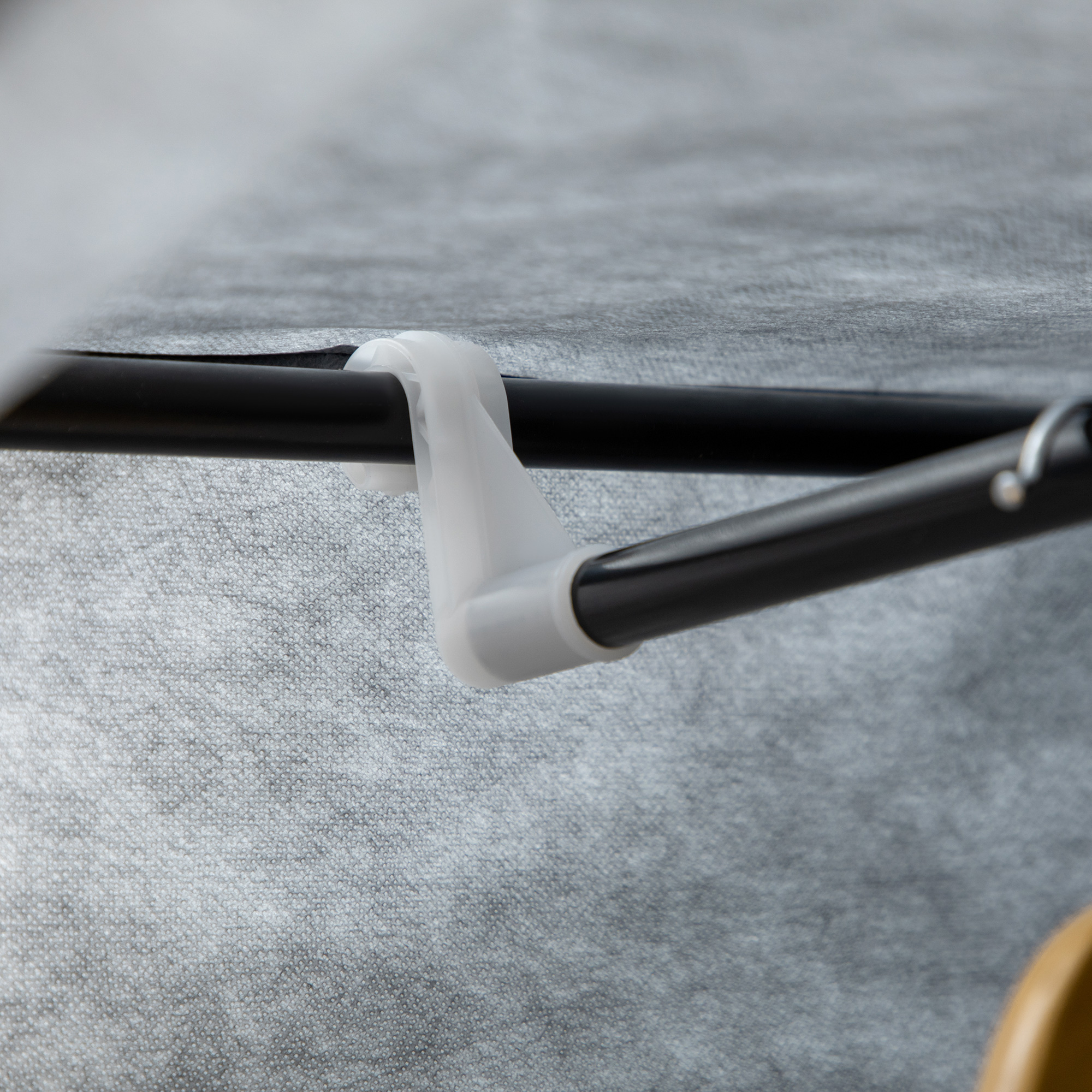 Schrank aus Stoff, Aufbewahrungslösung, 6 Regale, 1 Kleiderstange, Dunkelgrau