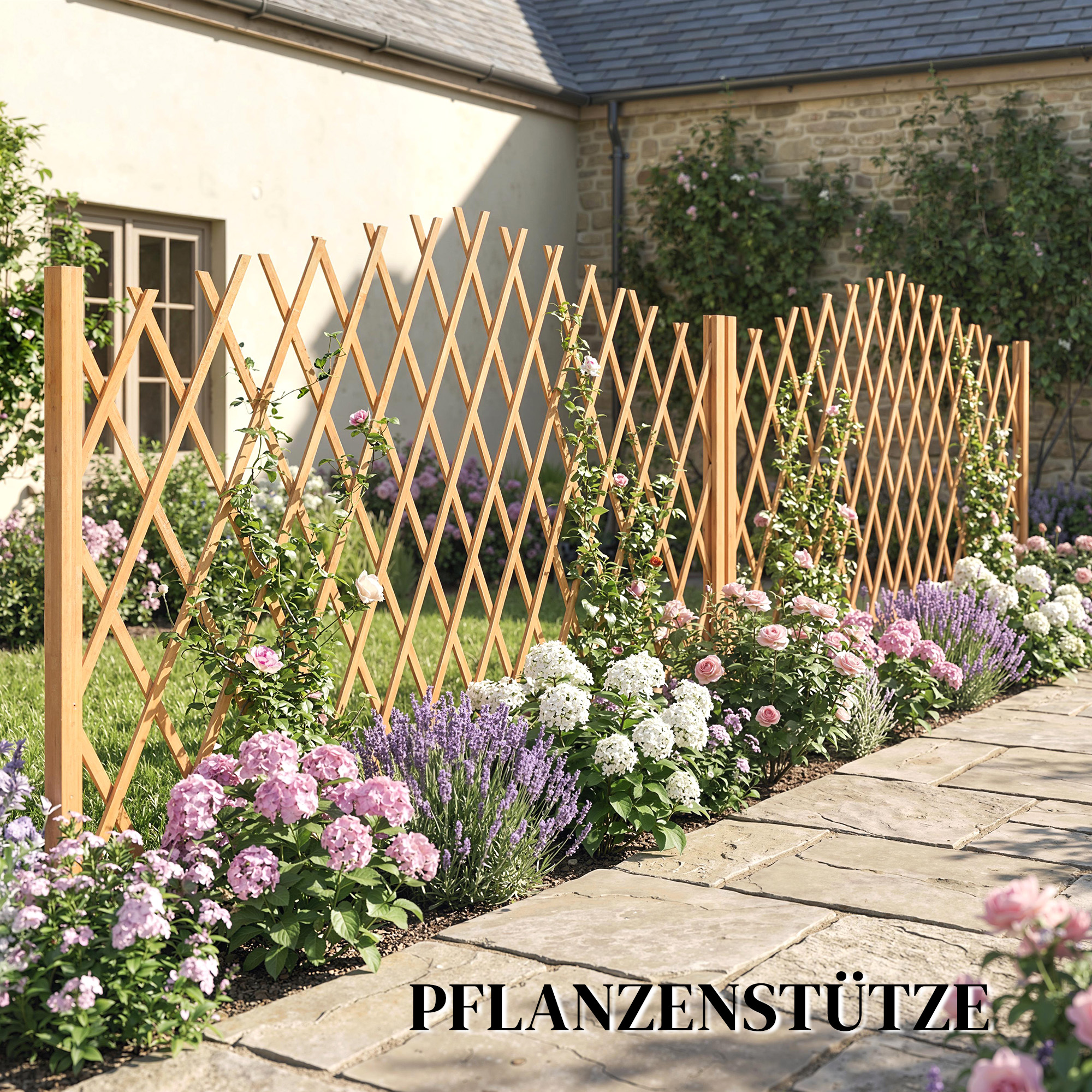 Absperrgitter 2er-Set Scherengitter ausziehbar freistehender Scherensperre mit Standfüßen 180 x 30 x 103 cm Braun