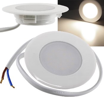 LED-Einbauleuchte "EBL-HV65w", weiß, 2 Watt, 230V, 4200K, 237Lm, neutralweiß