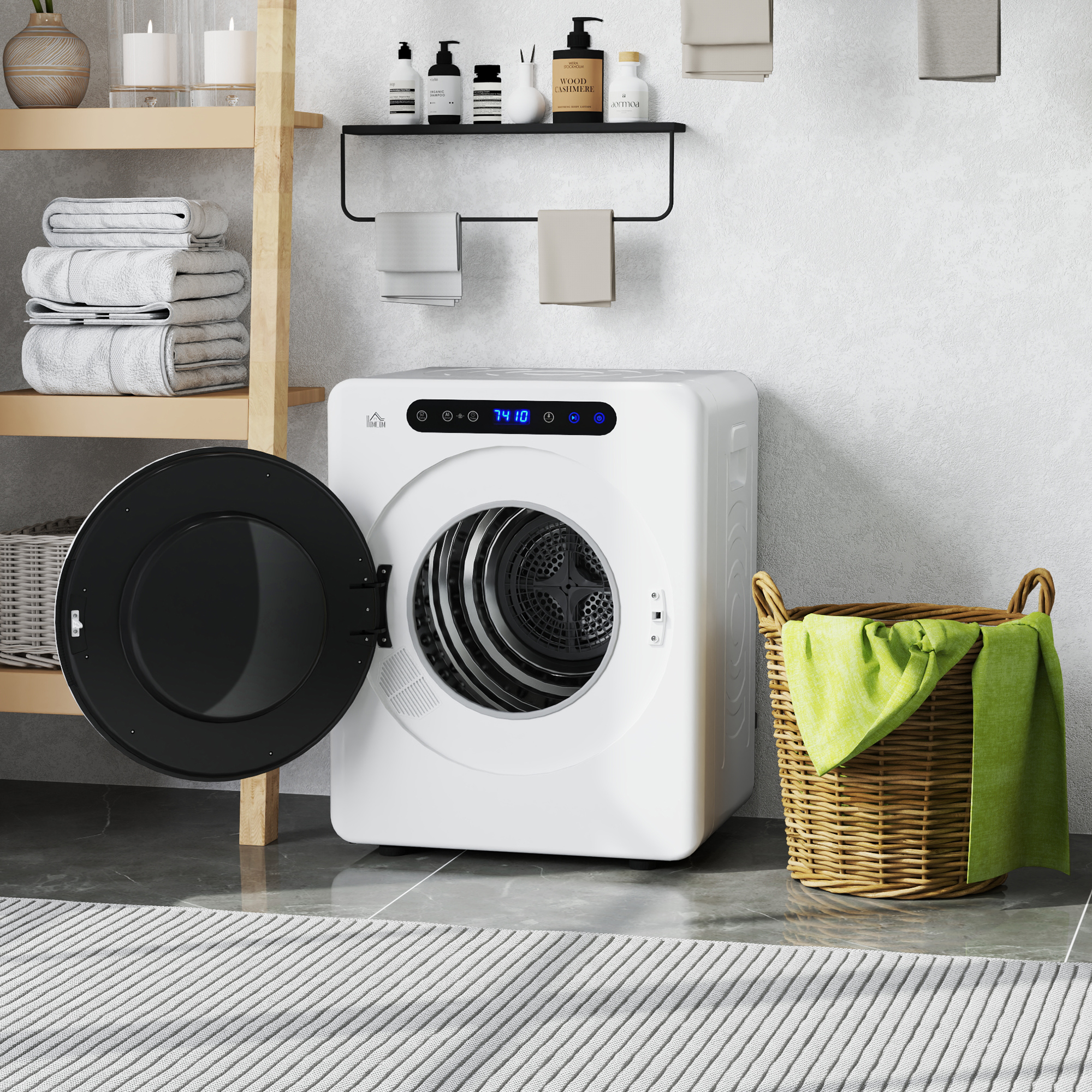 Wäschetrockner, 6 Programme, 40-60?, 3 kg Kapazität, kompakt, Touch-Bedienung, Weiß