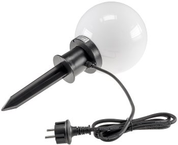 Garten Kugelleuchte Erdspieß "CT-GL20cm" / IP44, 230V, 1,5m Kabel, E27 Fassung