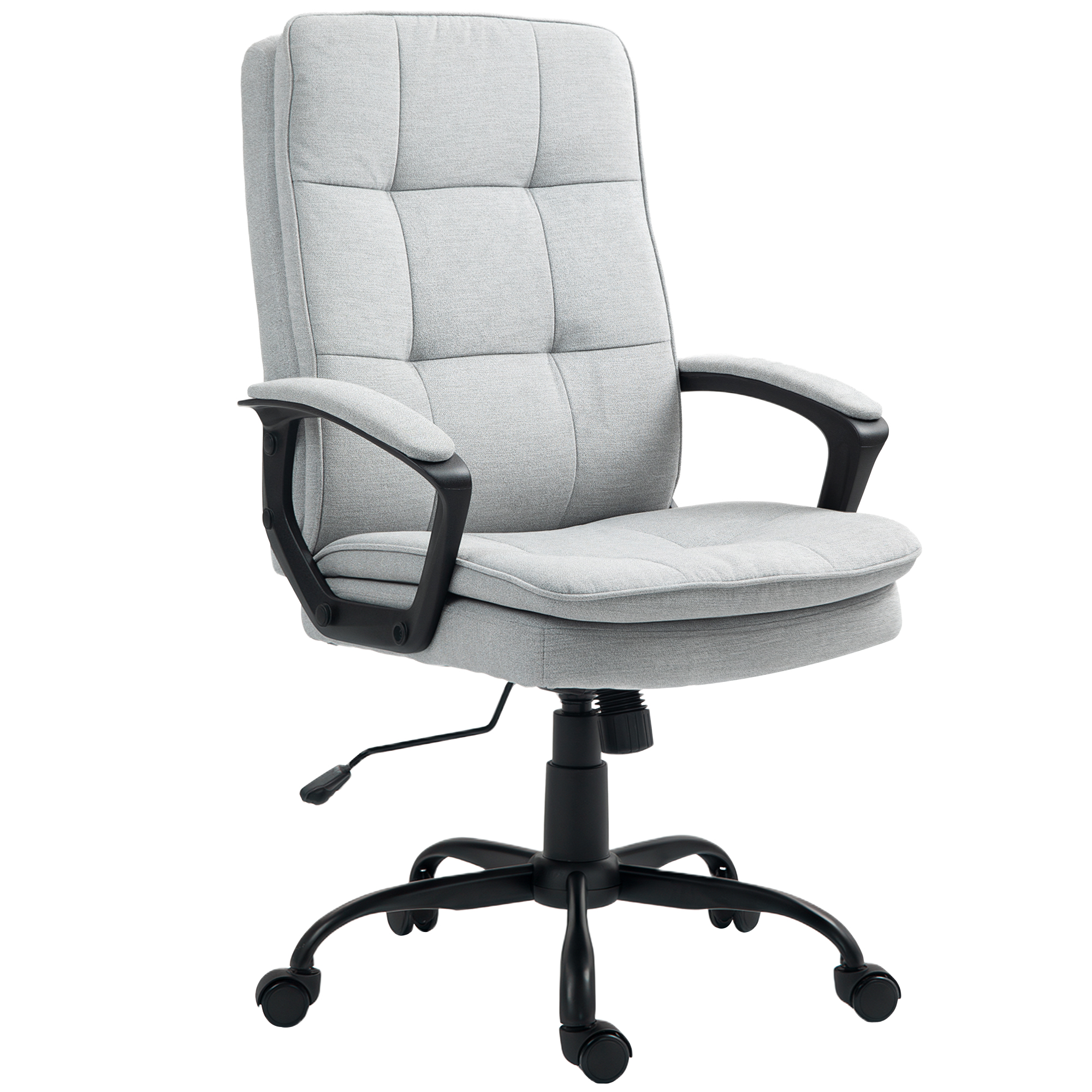 Bürostuhl, Schreibtischstuhl, Kippfunktion, höhenverstellbar, bis 120 kg, Grau