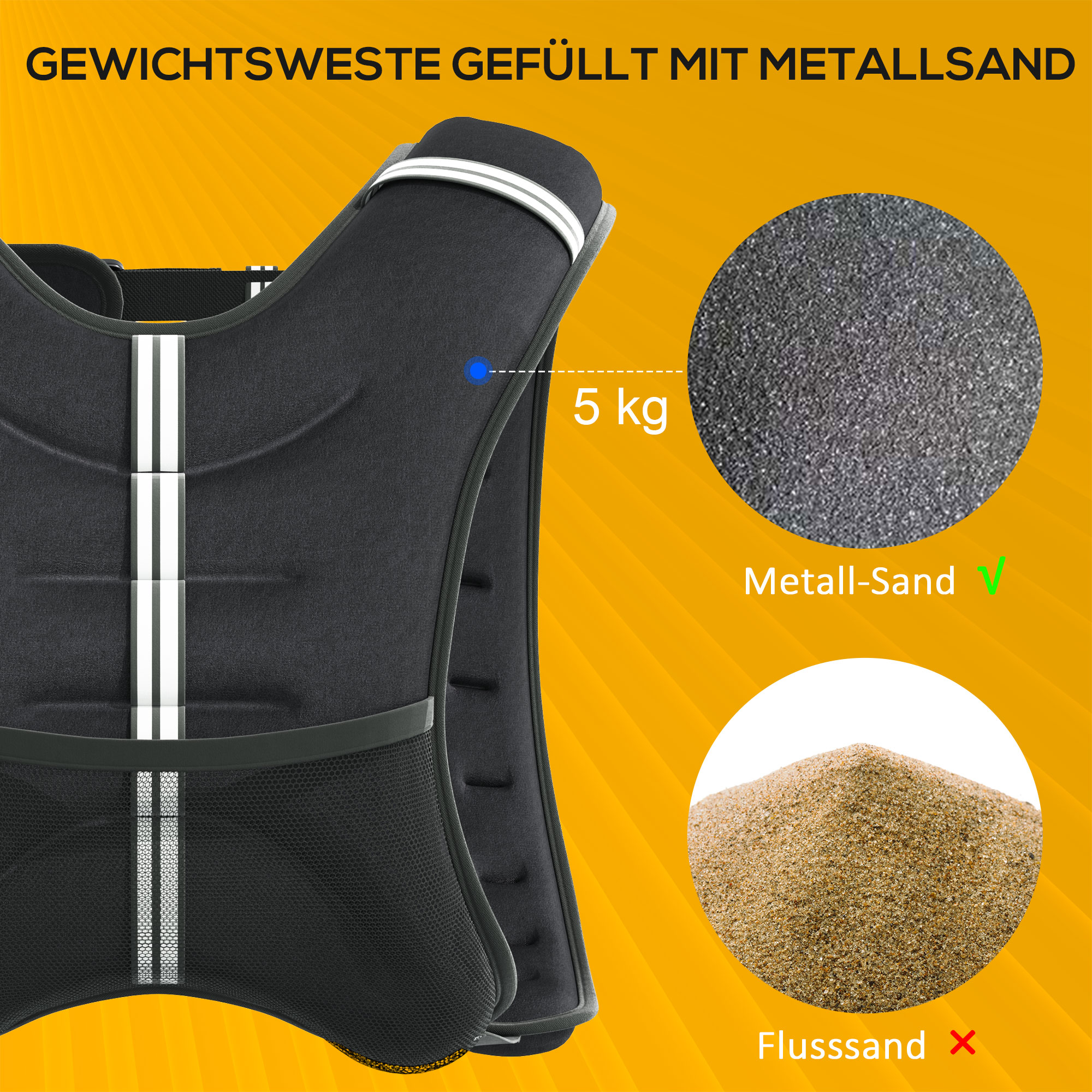 Gewichtsweste 5 KG / 8 KG / 10 KG verstellbare Trainingsweste mit herausnehmenbar Gewichten Laufweste Damen Herren für Muskelaufbau Krafttraining, Laufen, Fitness, Cross Training