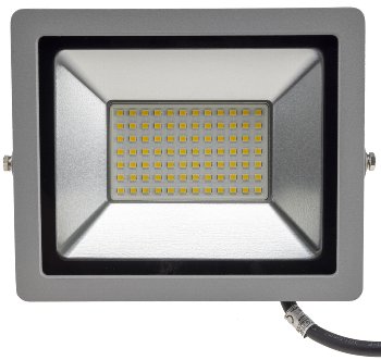 LED-Fluter SlimLine "CTF-SLT 50" silber, 50W, 5220lm, 4000K, neutralweiß, IP44