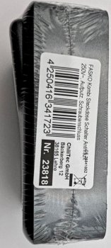 FASKO Kombi Steckdose Schalter,Anthrazit / 250V~, Aufputz, Schraubanschluss